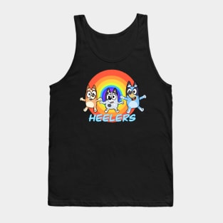 Bluey Heeler Family Rainbow Heeler Tank Top